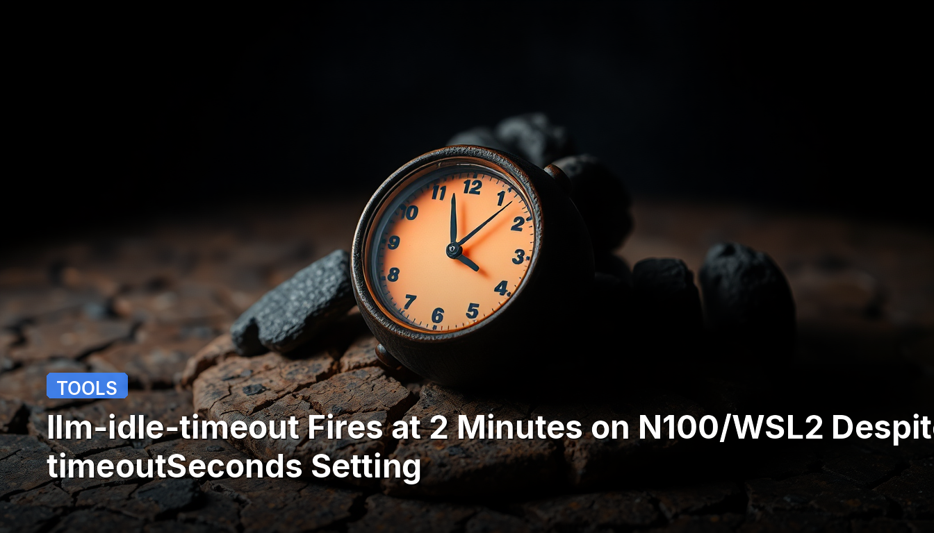 llm-idle-timeout이 timeoutSeconds 설정에도 불구하고 N100/WSL2에서 2분 후에 발동됨