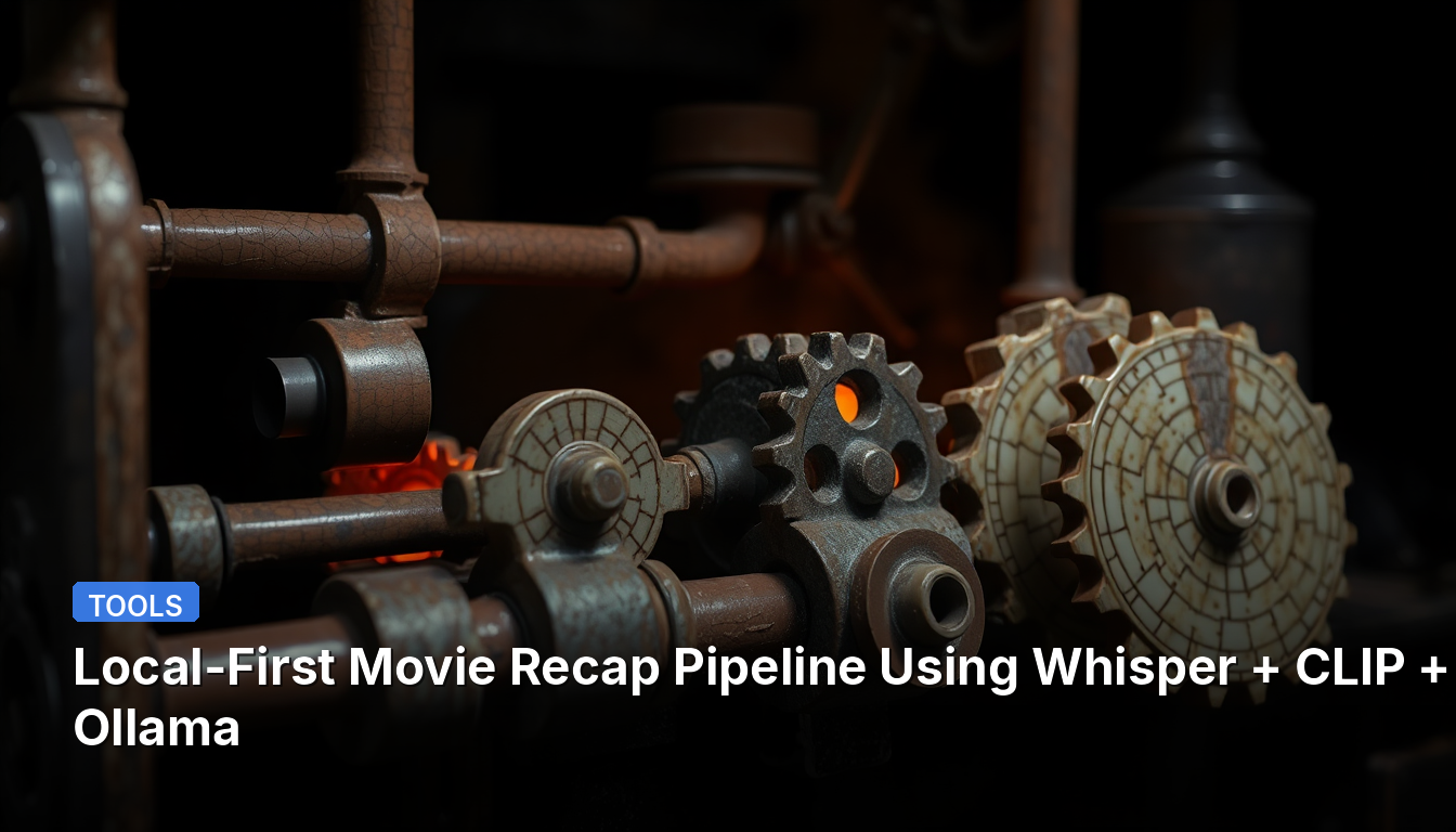 Pipeline de récapitulation de films locale utilisant Whisper + CLIP + Ollama