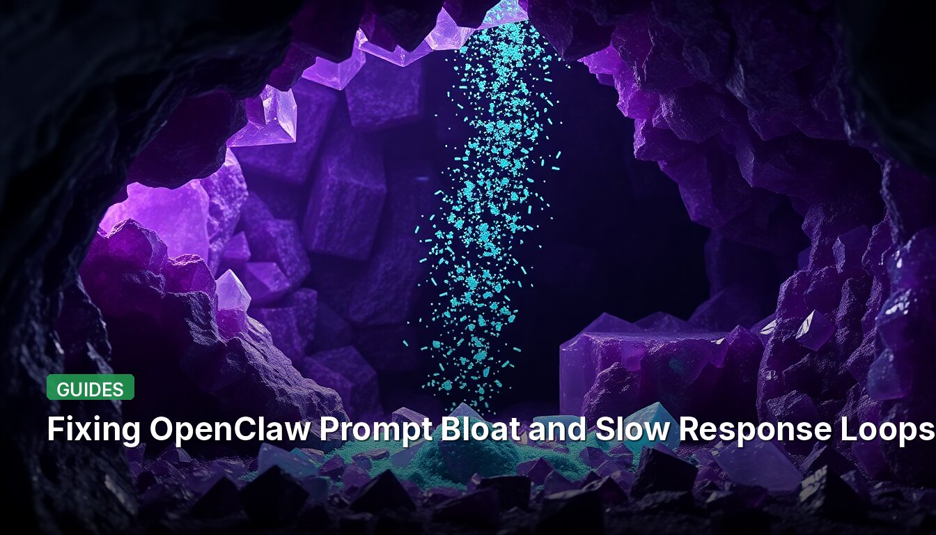 Corrigindo o inchaço de prompts e loops de resposta lentos no OpenClaw