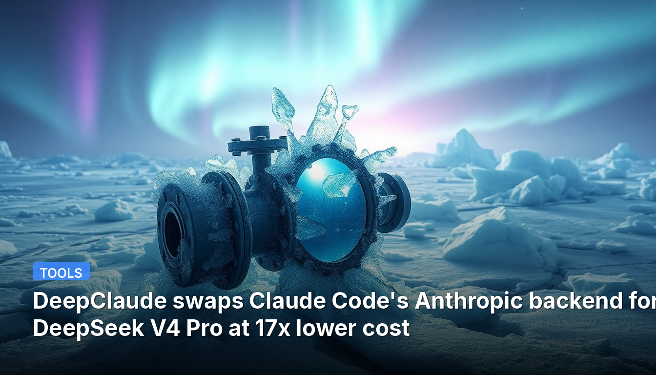 DeepClaude ersetzt das Anthropic-Backend von Claude Code durch DeepSeek V4 Pro zu 17-fach niedrigeren Kosten