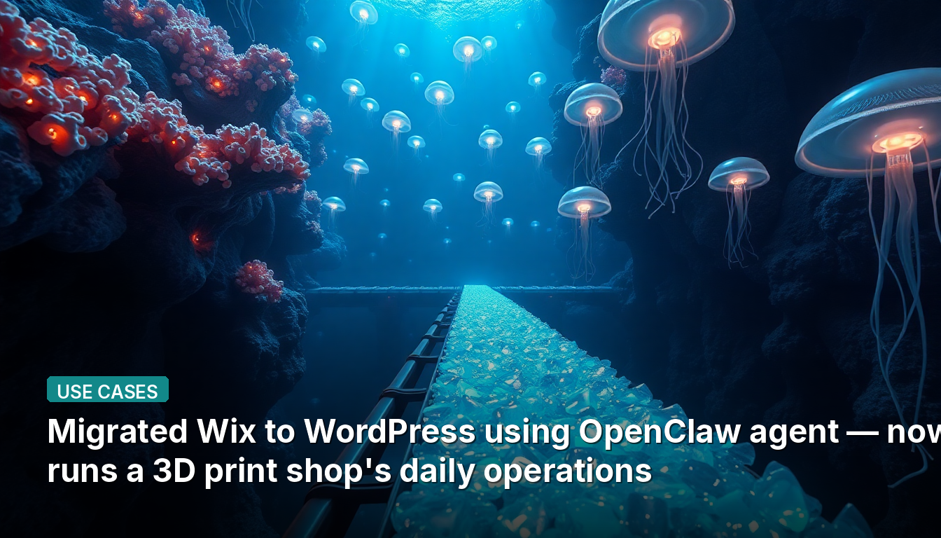 OpenClaw-Agent nutzte Wix-zu-WordPress-Migration – steuert nun den Tagesbetrieb einer 3D-Druckerei