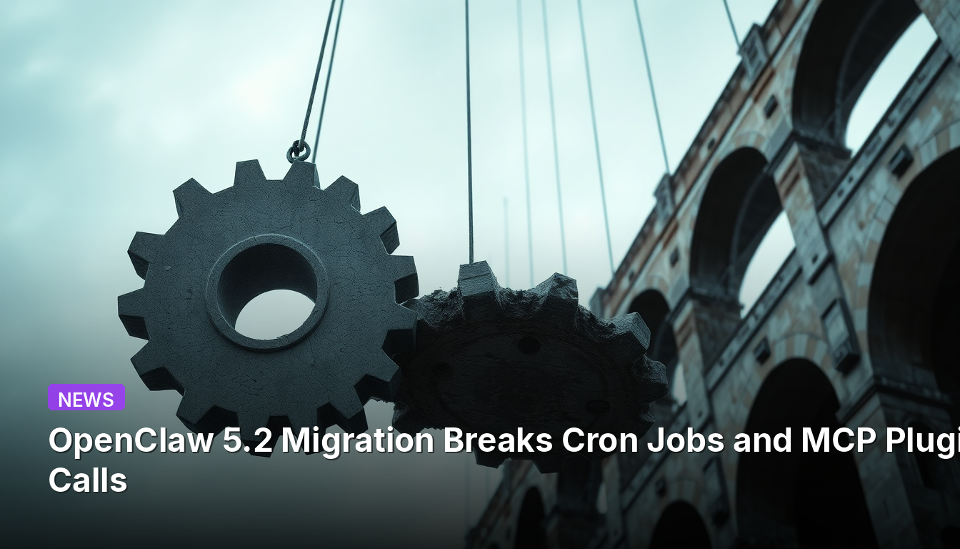 Migração do OpenClaw 5.2 Quebra Tarefas Cron e Chamadas de Plugin MCP