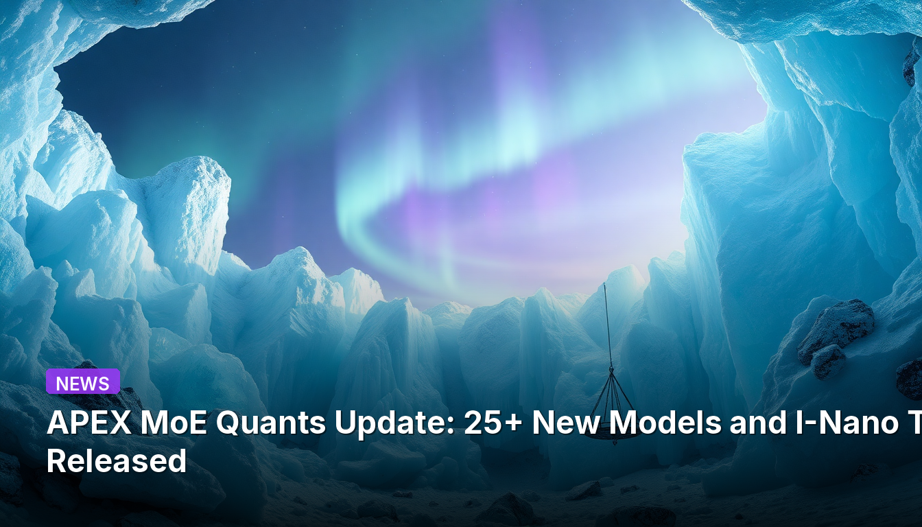 Atualização APEX MoE Quants: Mais de 25 Novos Modelos e a Nova Categoria I-Nano Lançada
