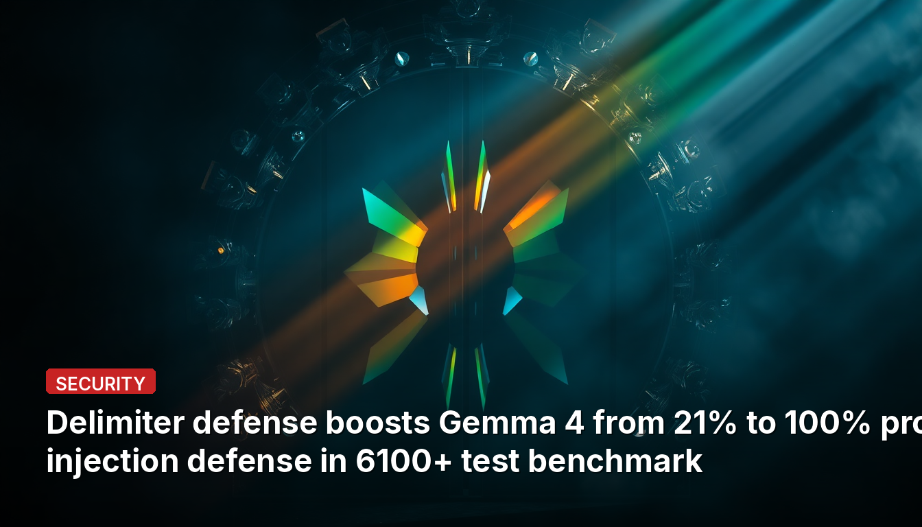 Defesa com delimitadores eleva Gemma 4 de 21% para 100% em defesa contra injeção de prompt em benchmark de mais de 6100 testes