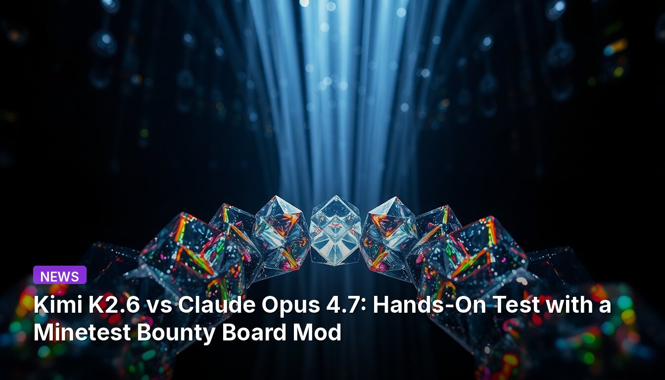 Kimi K2.6 против Claude Opus 4.7: Практическое тестирование с модом доски объявлений Minetest