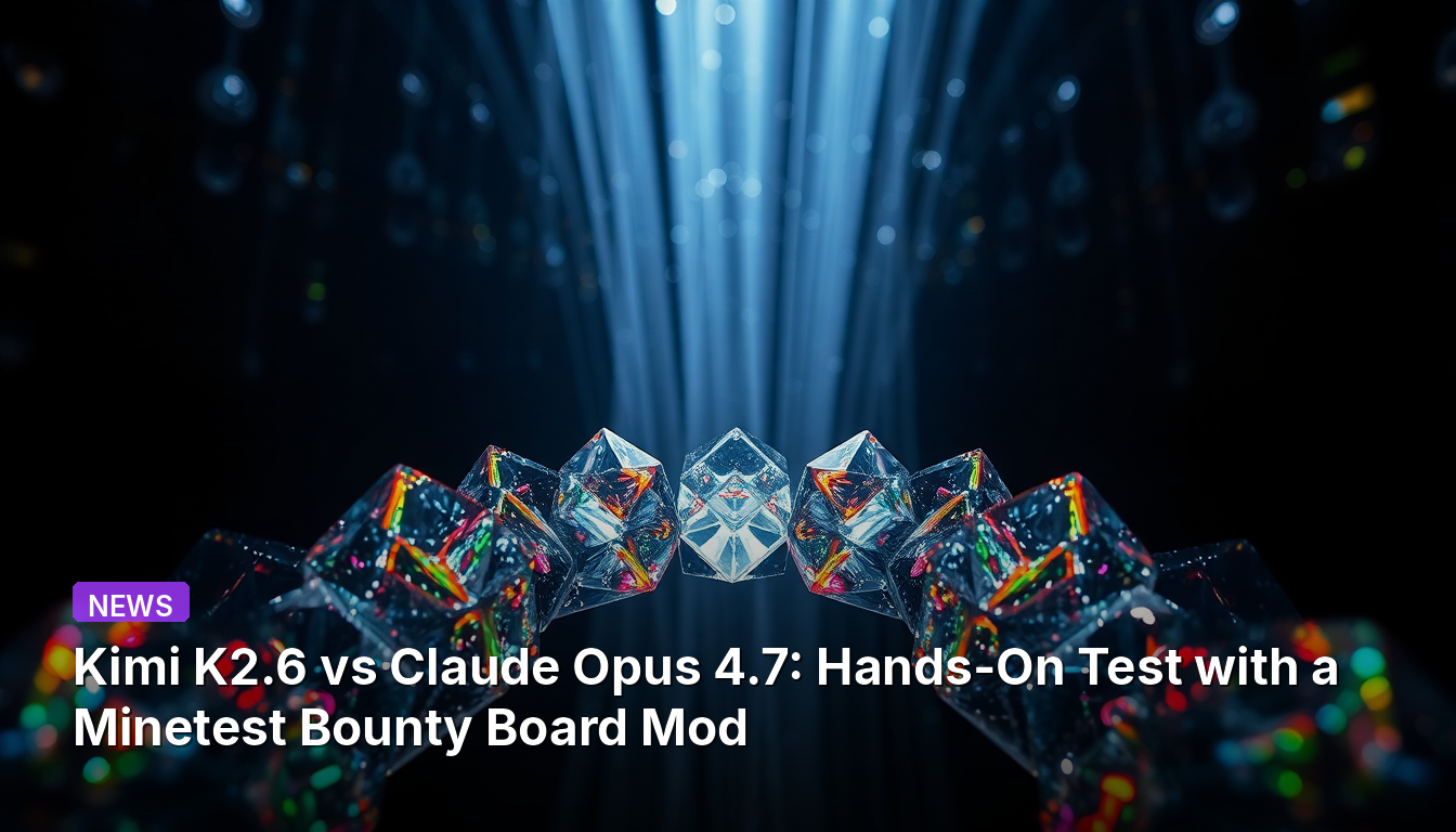 Kimi K2.6 대 Claude Opus 4.7: Minetest 현상금 게시판 모드 실제 테스트