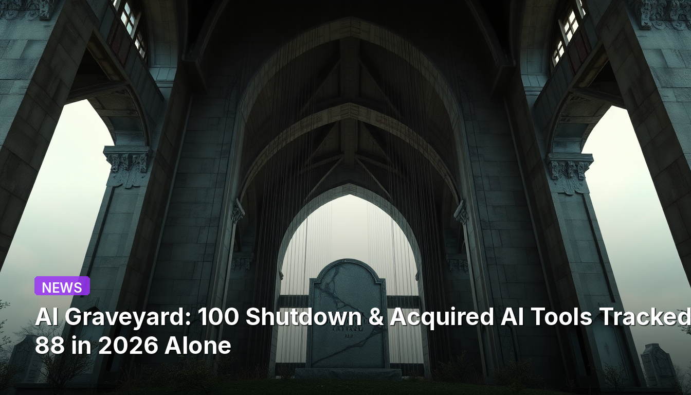 AI Graveyard: 100 Shutdown & Acquired AI Tools Tracked – 88 in 2026 Alone