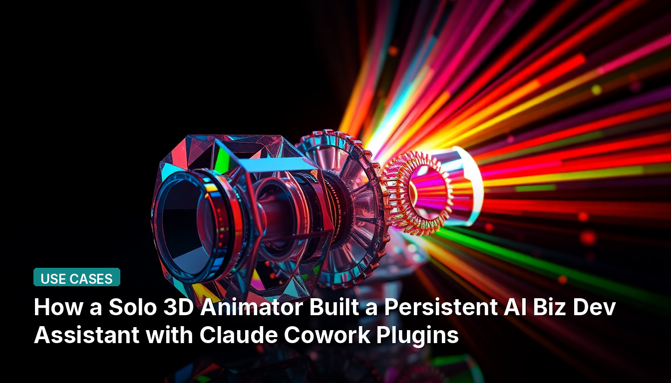 Comment un animateur 3D solo a construit un assistant de développement commercial IA persistant avec les plugins Claude Cowork