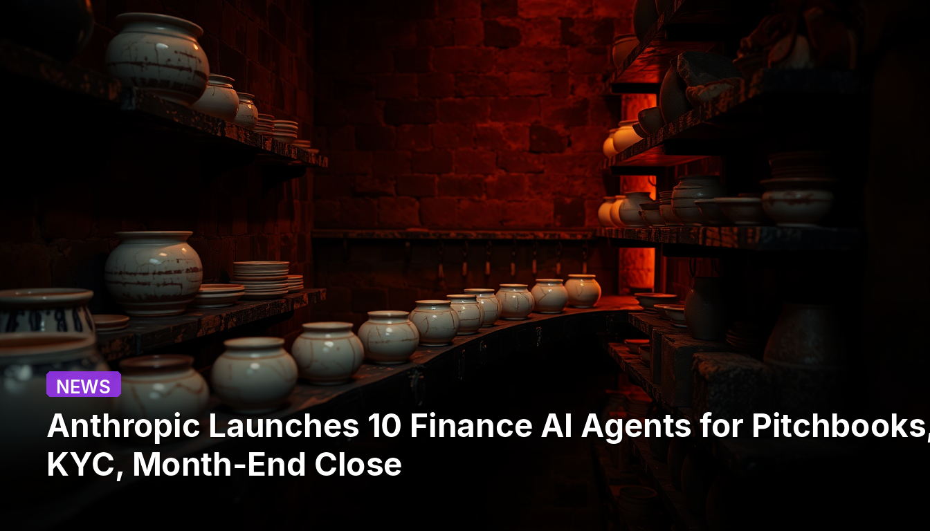 Anthropic lanza 10 agentes de IA financiera para presentaciones, KYC y cierre de fin de mes