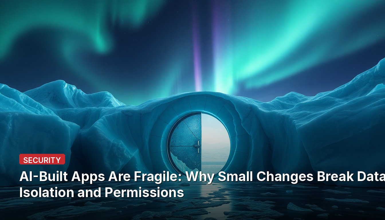 Les applications construites par IA sont fragiles : pourquoi les petits changements brisent l'isolement des données et les autorisations