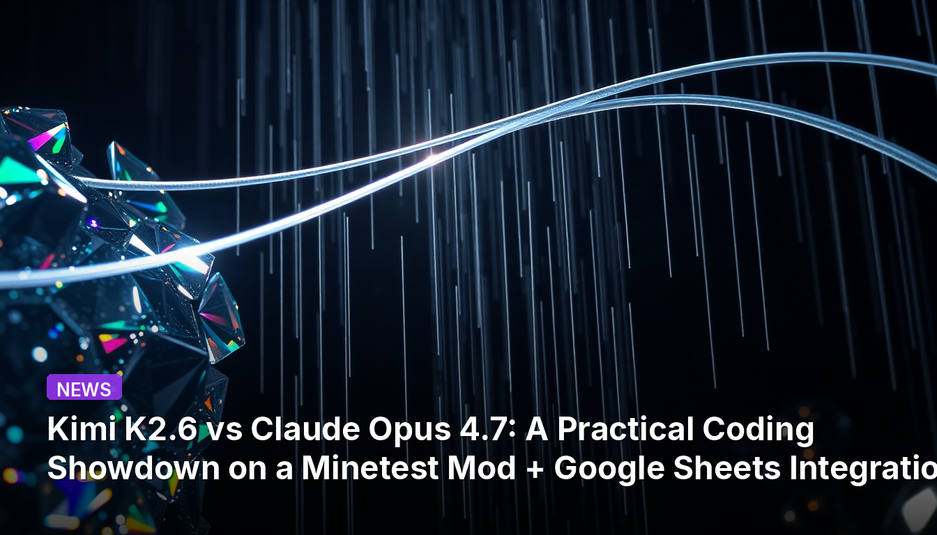 Kimi K2.6 contre Claude Opus 4.7 : Confrontation pratique de codage sur un mod Minetest avec intégration Google Sheets