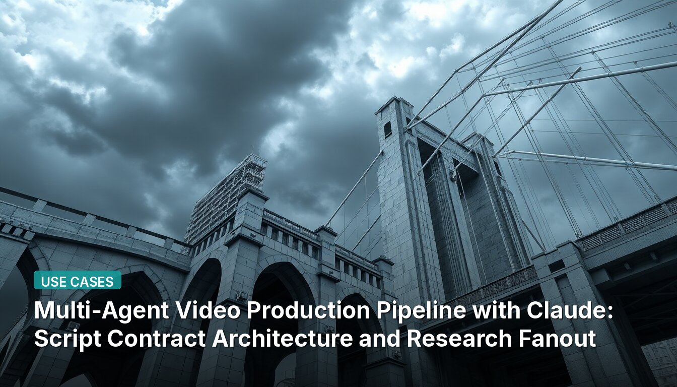 Pipeline de Produção de Vídeo Multiagente com Claude: Arquitetura de Contrato de Roteiro e Fanout de Pesquisa