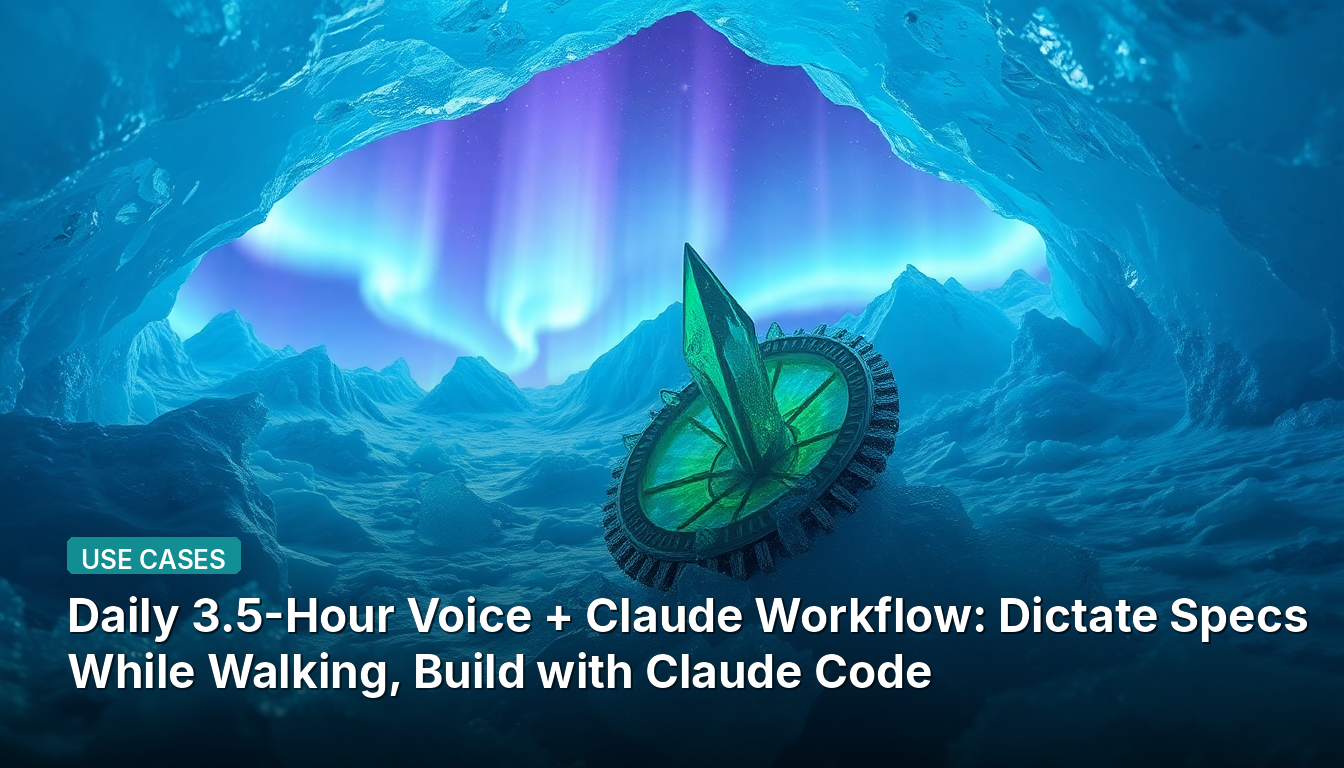 日課の3.5時間 音声+Claudeワークフロー:歩きながら仕様を口述、Claude Codeで構築