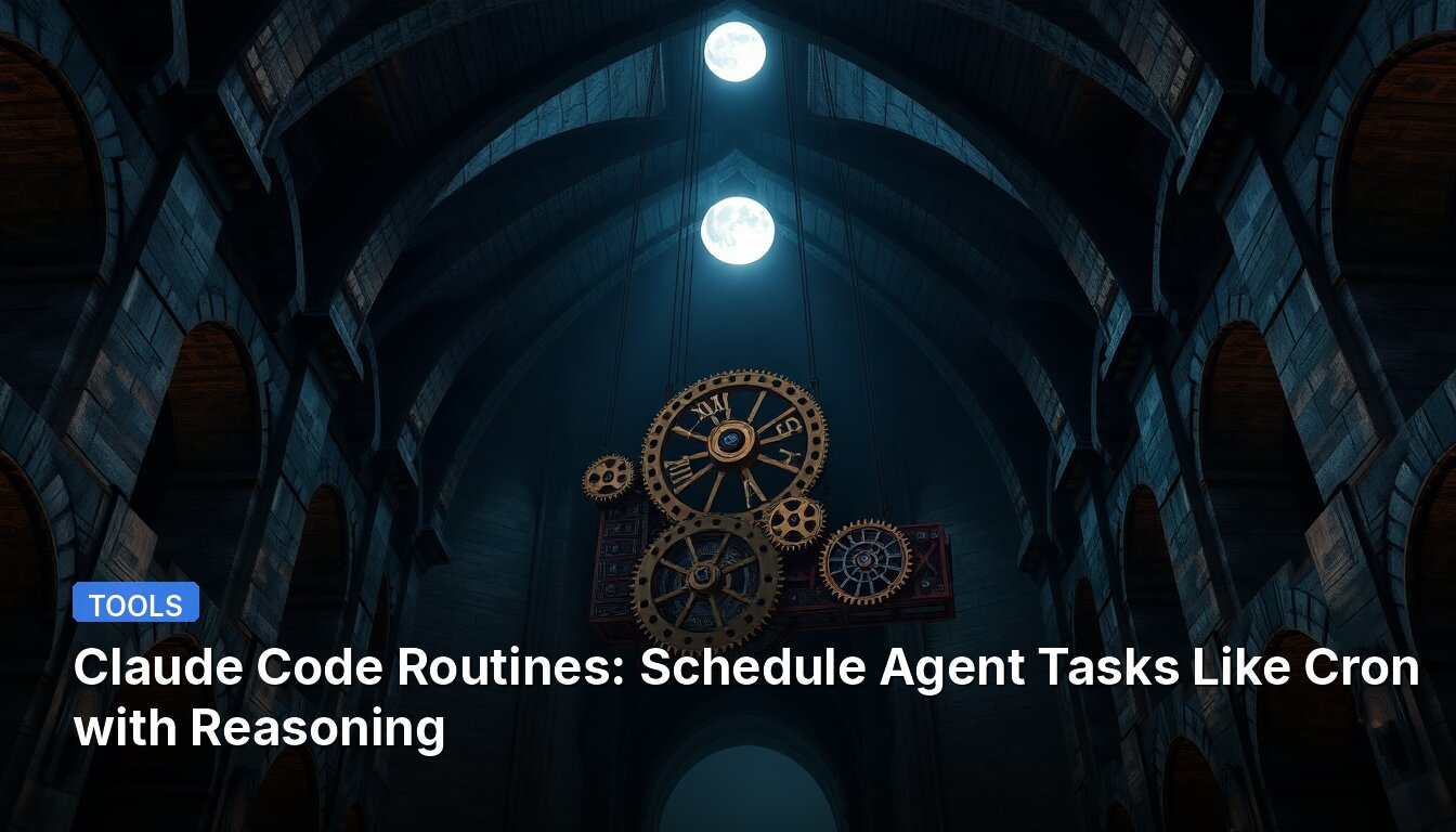 **Claude Code Routines: Planen und Ausführen von Agenten-Aufgaben wie mit Cron, inkl. logischer Entscheidungsfindung**

Oder kürzer und prägnanter:

**Claude Code Routines: Agenten-Aufgaben wie mit Cron planen – mit logischer Entscheidungsfindung**