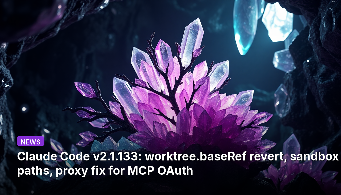 Claude Code v2.1.133 : restauration de worktree.baseRef, chemins sandbox, correction du proxy pour MCP OAuth