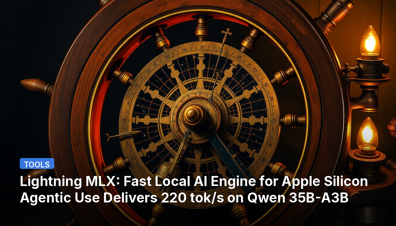 번개 MLX: 애플 실리콘 에이전트 사용을 위한 초고속 로컬 AI 엔진, Qwen 35B-A3B에서 220 tok/s 구현