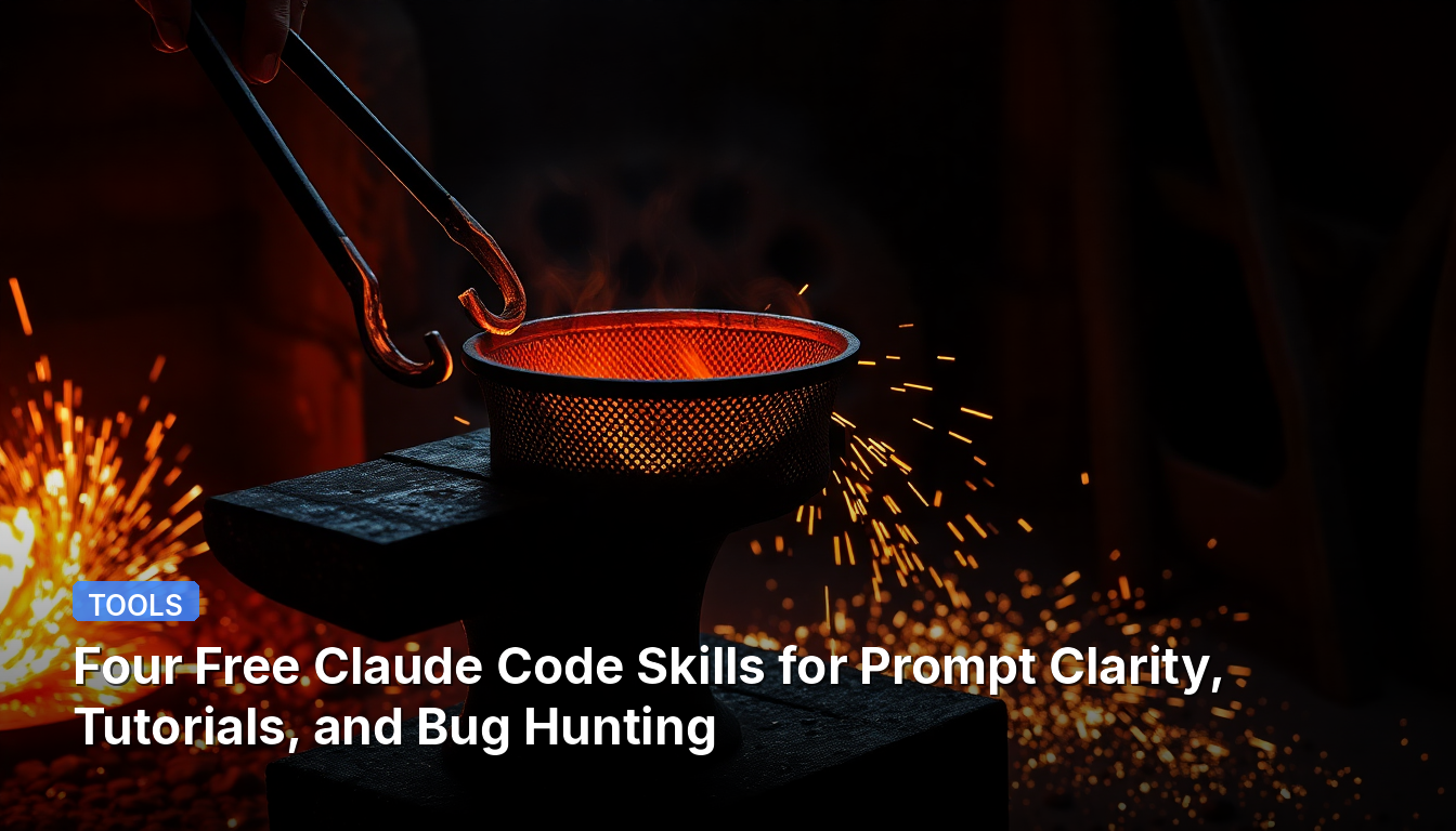プロンプト明確化、チュートリアル、バグ発見のための4つの無料Claude Codeスキル