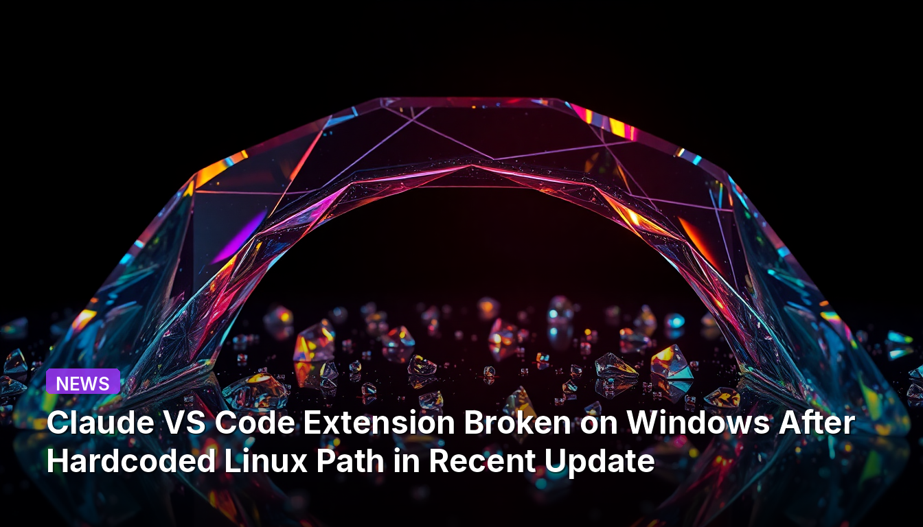Extensão do Claude para VS Code quebrada no Windows devido a caminho Linux fixo na atualização recente