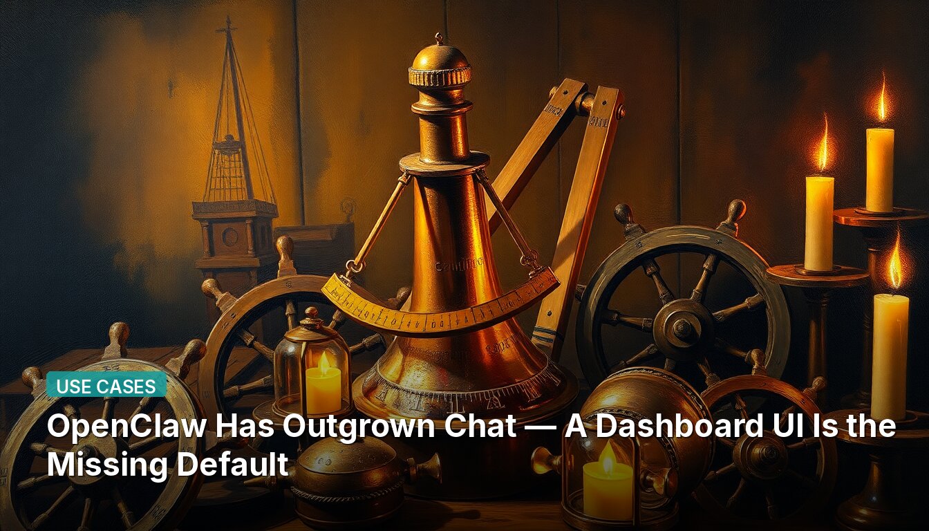 OpenClaw superou o Chat — Uma Interface de Painel é o Padrão que Faltava