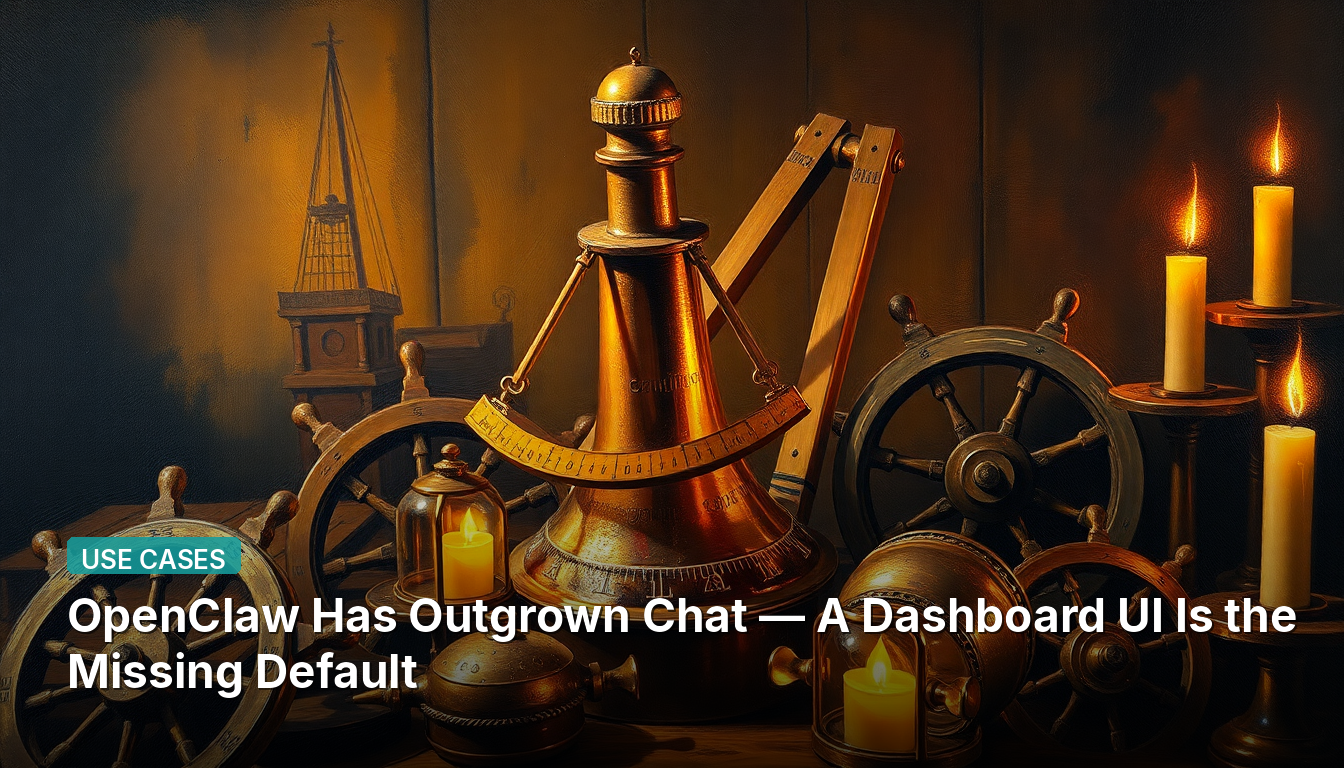 OpenClaw superou o Chat — Uma Interface de Painel é o Padrão que Faltava
