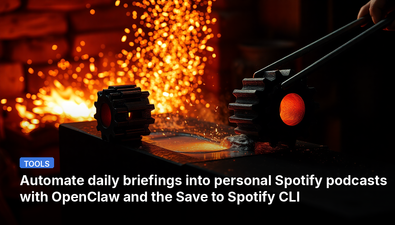 Automatize briefings diários em podcasts pessoais do Spotify com OpenClaw e o CLI Save to Spotify