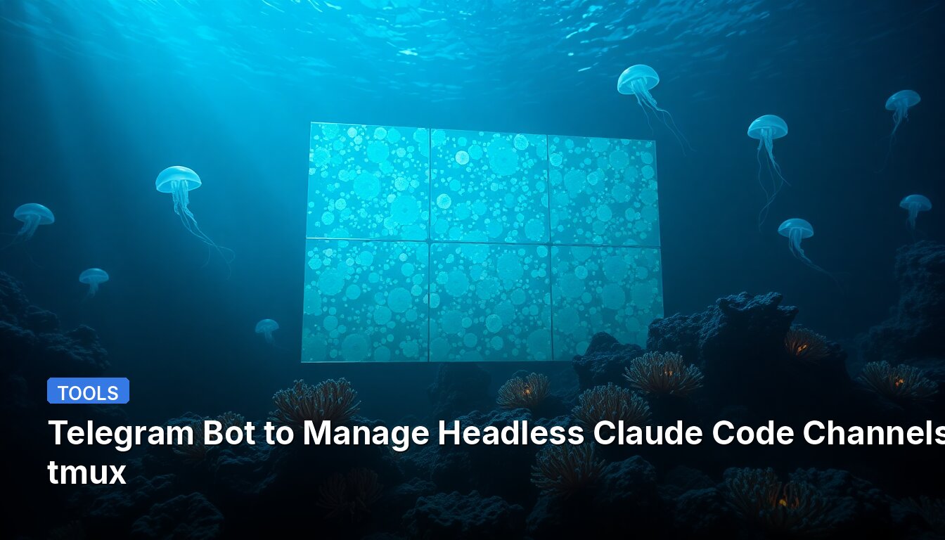 Bot de Telegram para gestionar canales headless de Claude Code mediante tmux