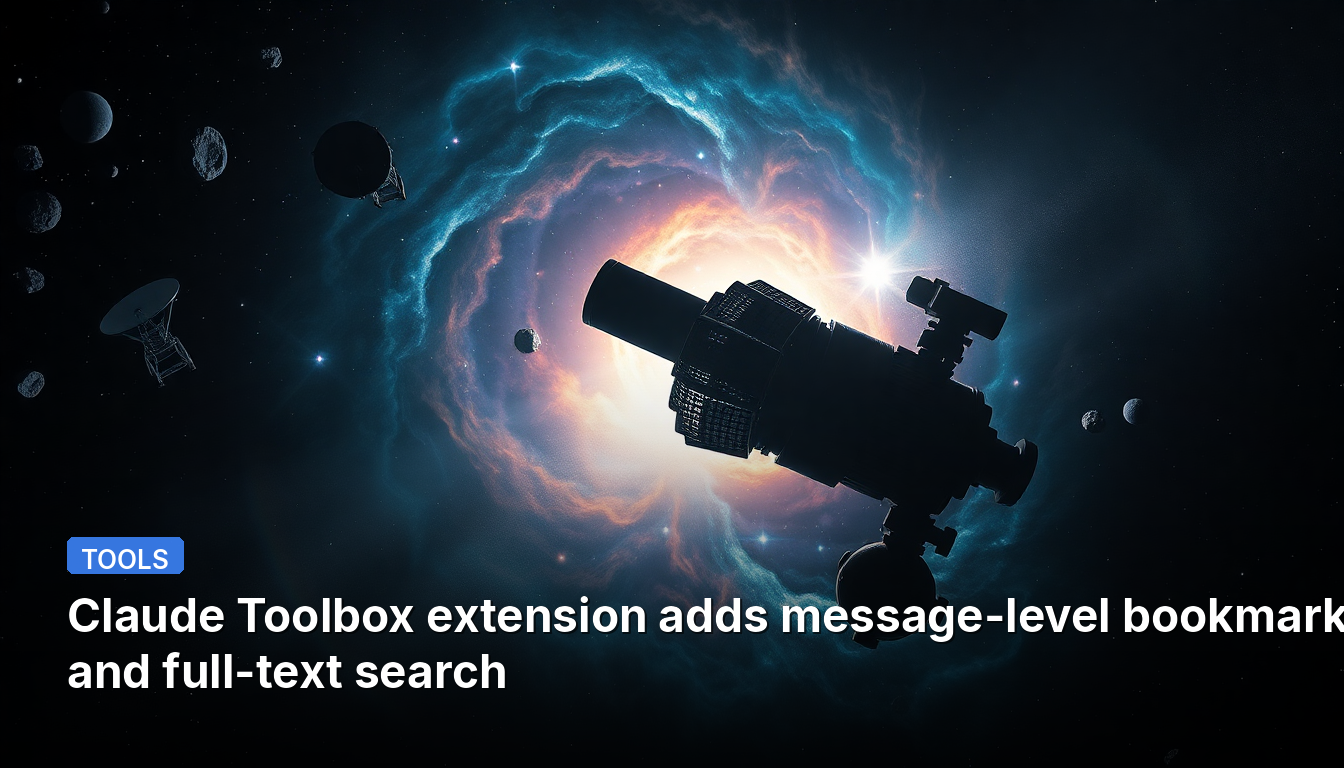 Claude Toolbox extension adds message-level bookmarks and full-text search
