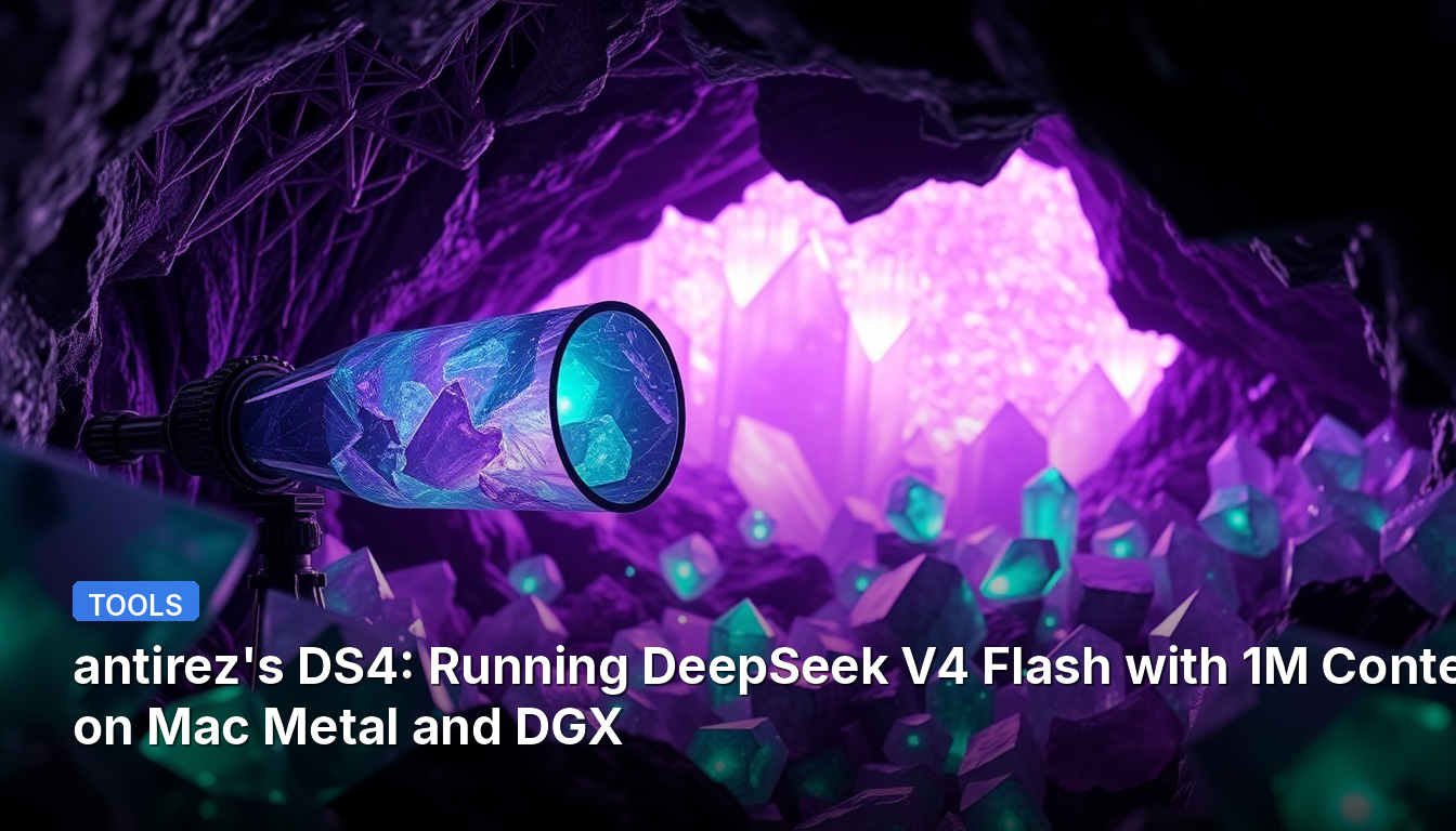 antirez's DS4 : Exécuter DeepSeek V4 Flash avec 1M de contexte sur Mac Metal et DGX