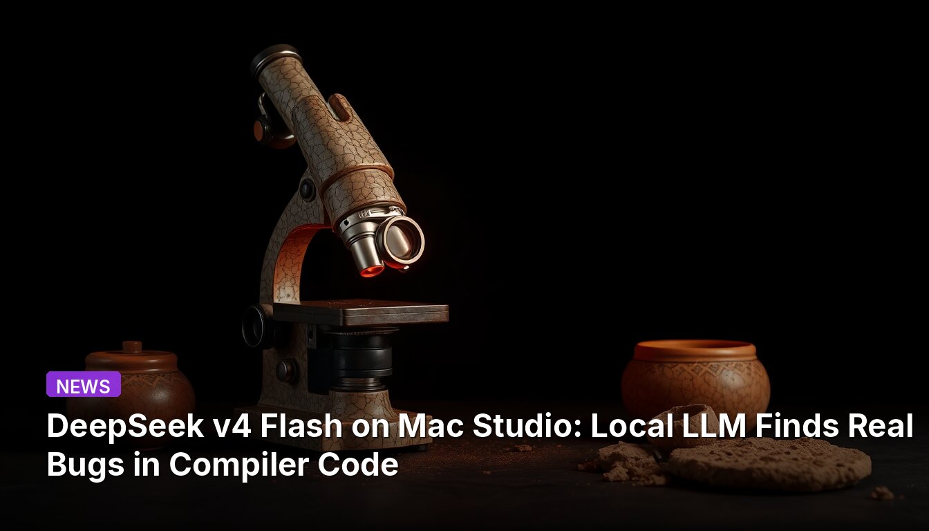 DeepSeek v4 Flash en Mac Studio: LLM local encuentra errores reales en código de compilador