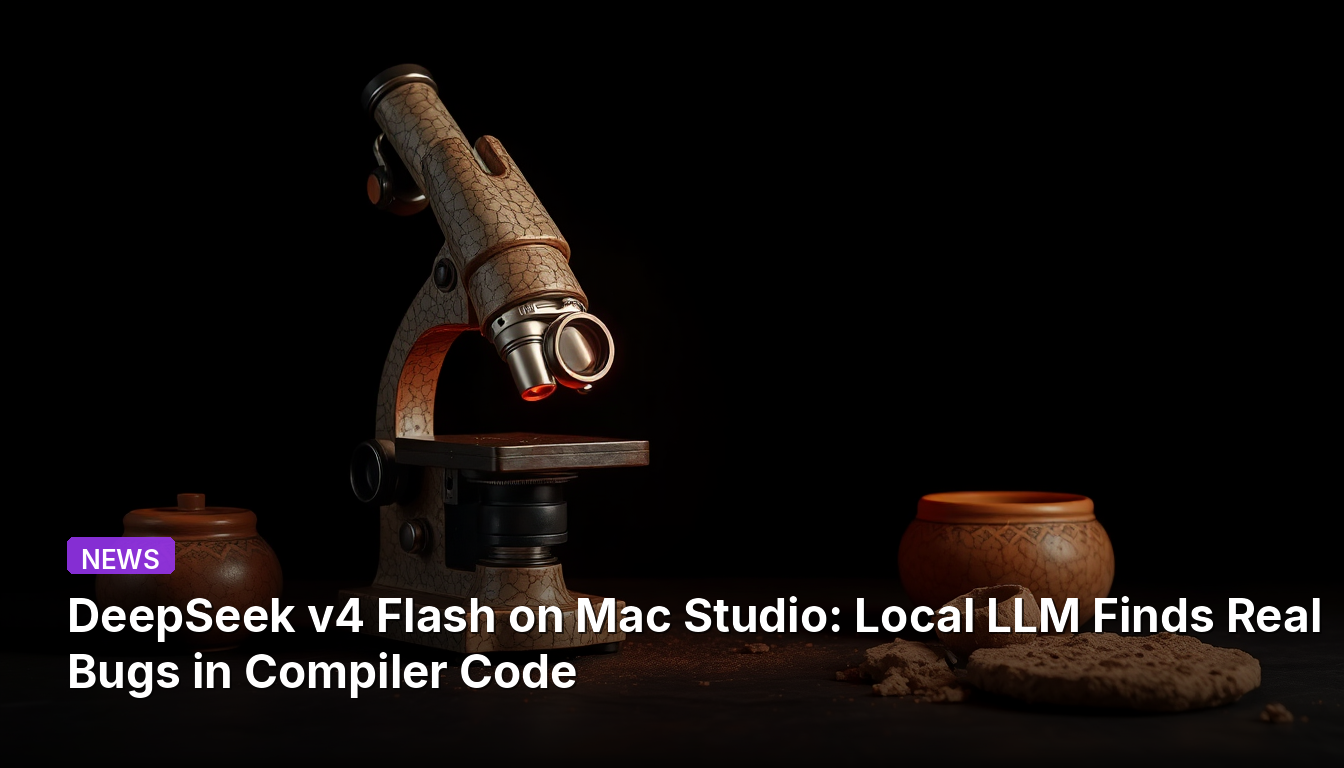 Mac Studio에서 DeepSeek v4 Flash: 로컬 LLM이 컴파일러 코드의 실제 버그를 발견하다