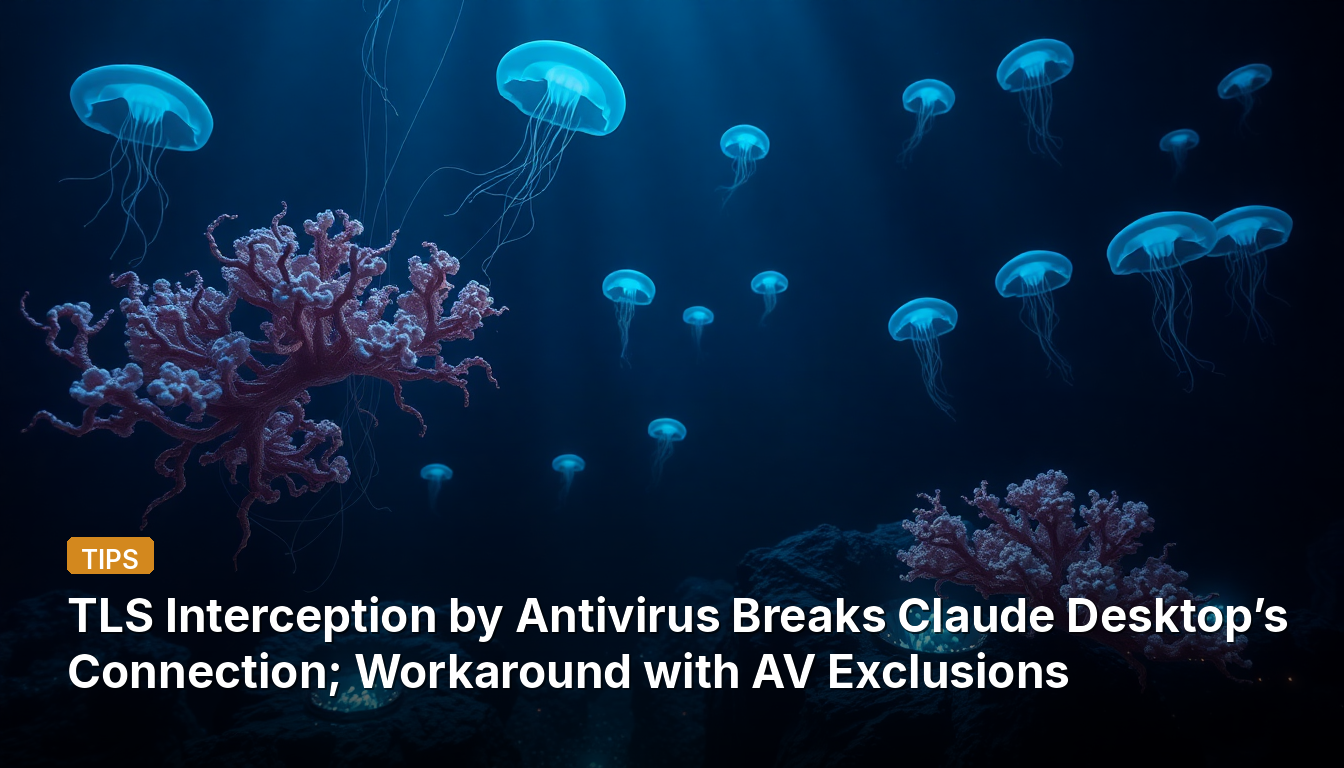 Interceptação TLS por Antivírus Quebra Conexão do Claude Desktop; Solução com Exclusões de AV