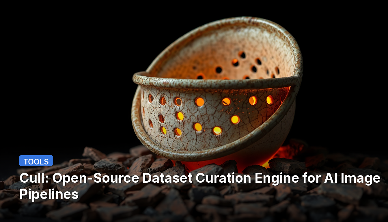 Cull : Moteur de curation de jeux de données open source pour les pipelines d'images IA