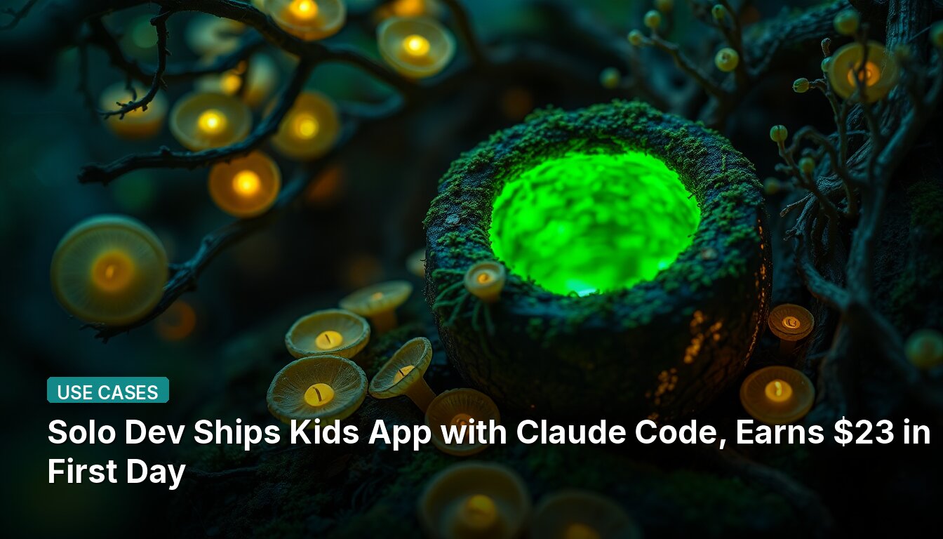Solo Dev Ships Kids App with Claude Code, Earns $23 in First Day