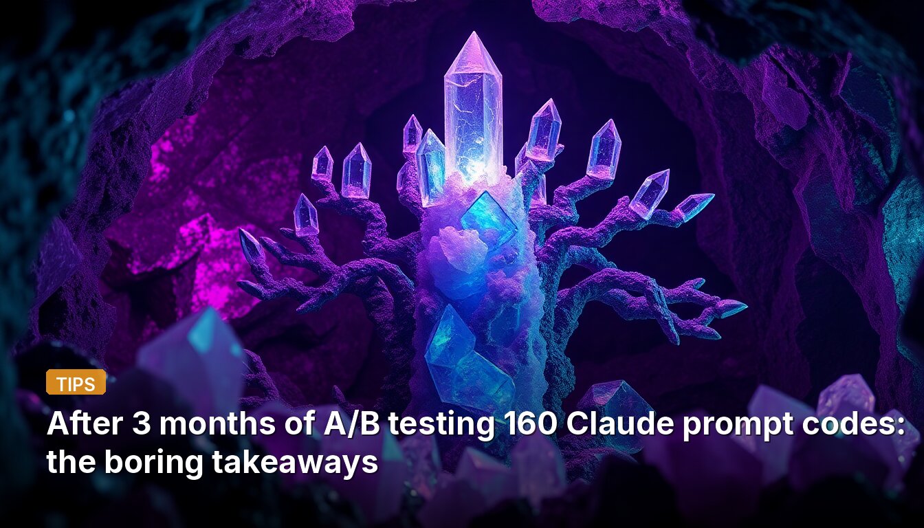 After 3 months of A/B testing 160 Claude prompt codes: the boring takeaways