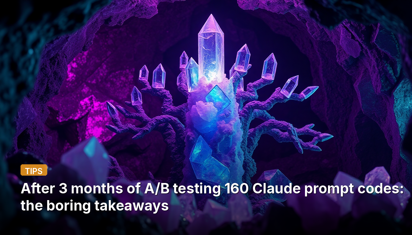 Après 3 mois de tests A/B de 160 codes de prompt Claude : les conclusions ennuyeuses