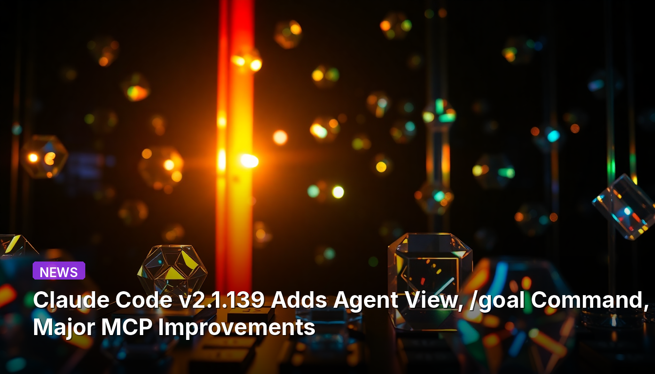 Claude Code v2.1.139 ajoute la vue Agent, la commande /goal et des améliorations majeures de MCP
