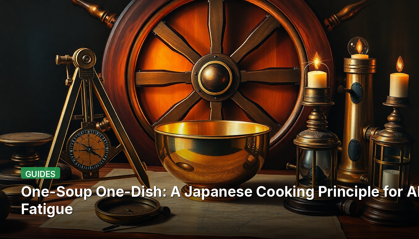 Sopa Única, Prato Único: Um Princípio Culinário Japonês para a Fadiga de IA