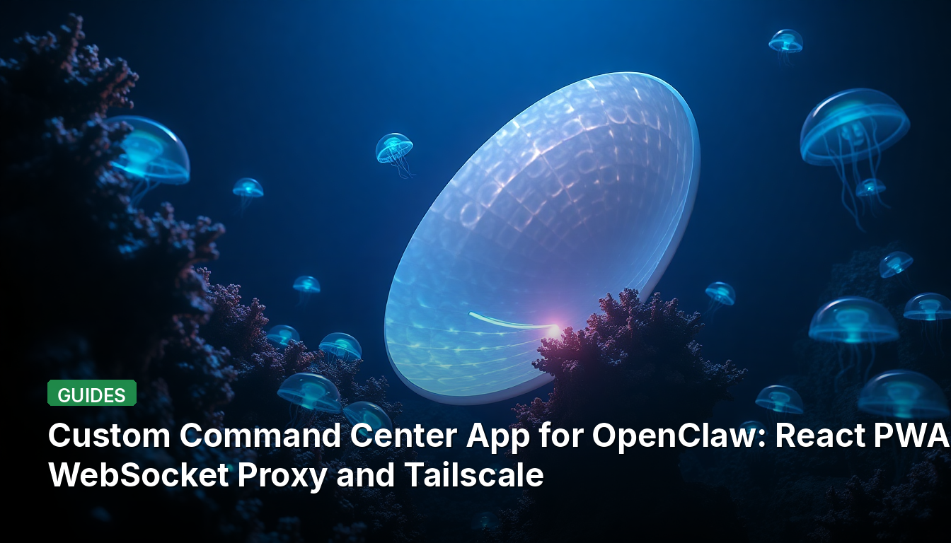 Aplicación de Centro de Comandos Personalizada para OpenClaw: PWA en React con Proxy WebSocket y Tailscale