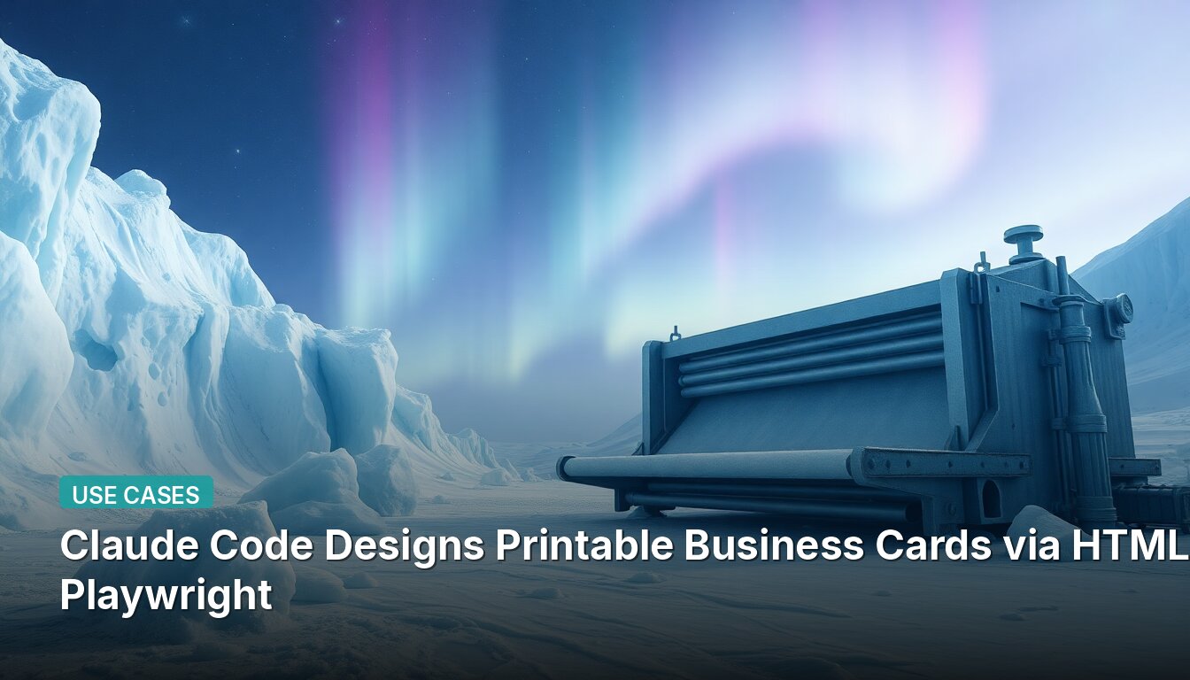 Claude Code Designs Printable Business Cards via HTML + Playwright
