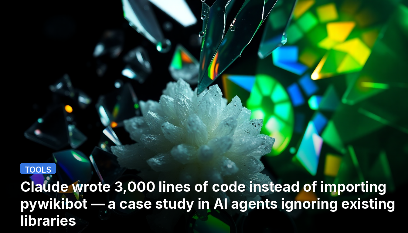 Claudeがpywikibotをインポートせずに3,000行のコードを書いた理由——AIエージェントが既存ライブラリを無視するケーススタディ