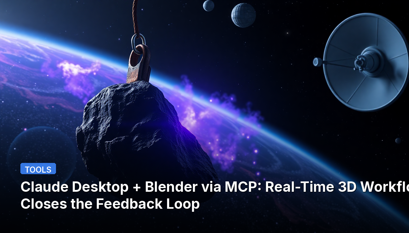 Claude Desktop + Blender via MCP: 실시간 3D 워크플로가 피드백 루프를 완성하다