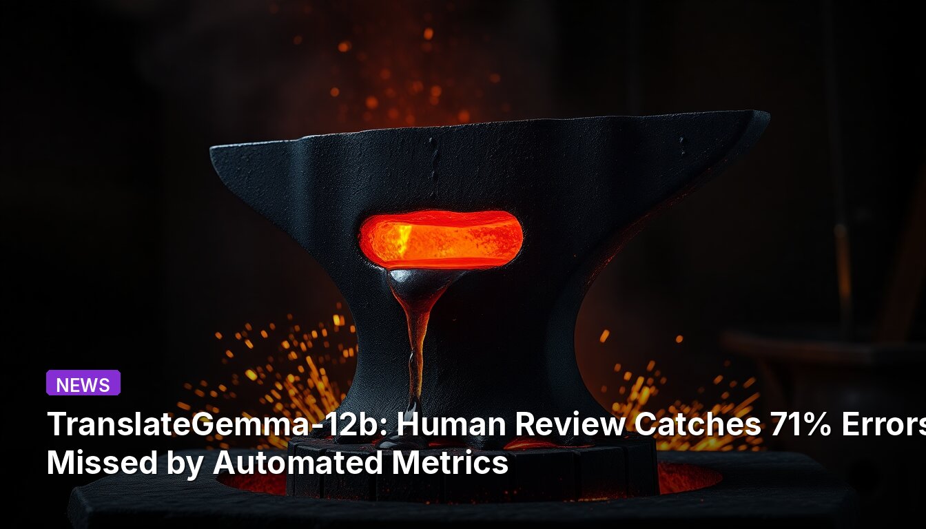 TranslateGemma-12b: 自動評価指標が見逃したエラーの71%を人間のレビューが発見