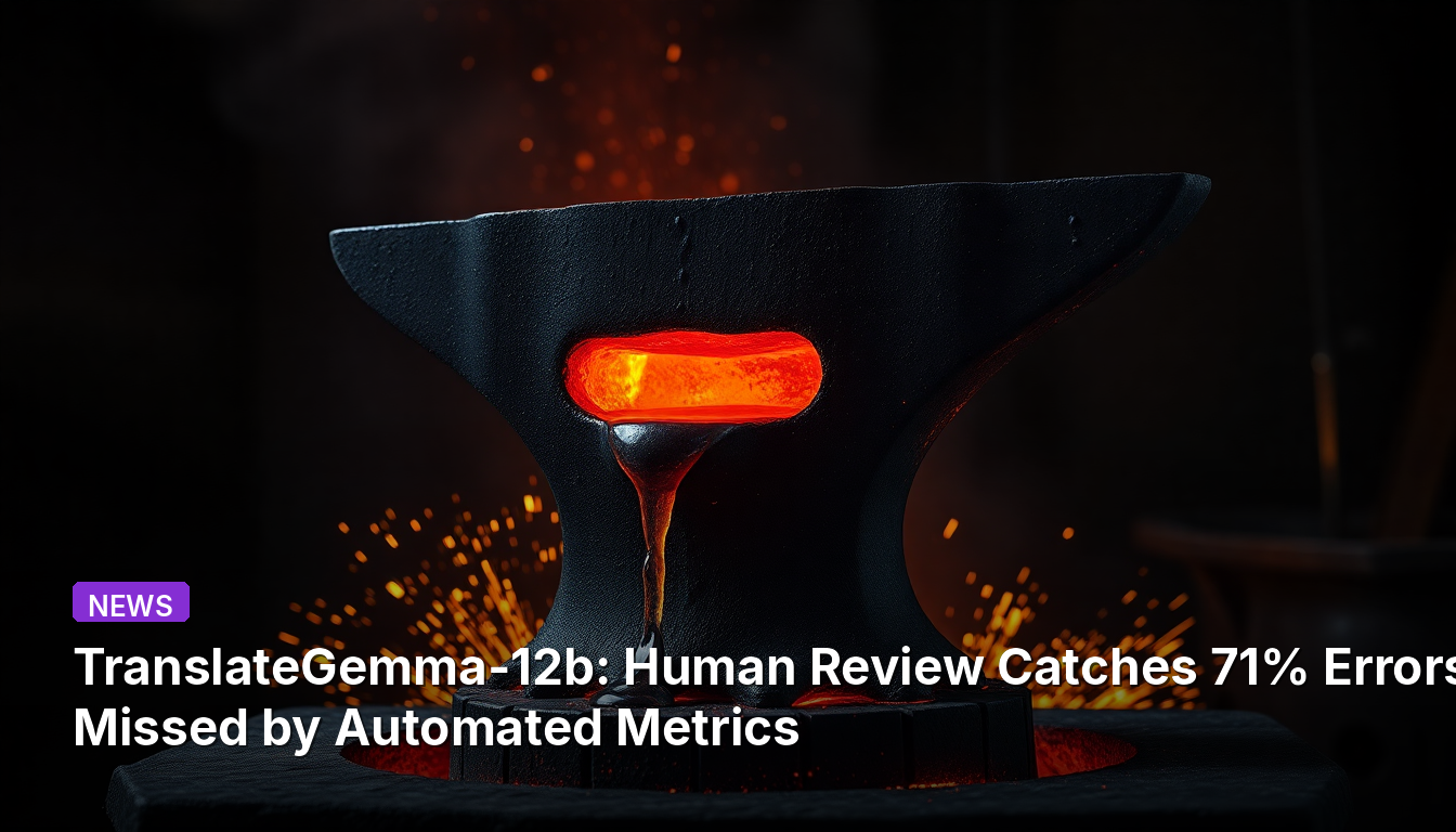 TranslateGemma-12b: Revisão Humana Captura 71% de Erros Perdidos pelas Métricas Automatizadas