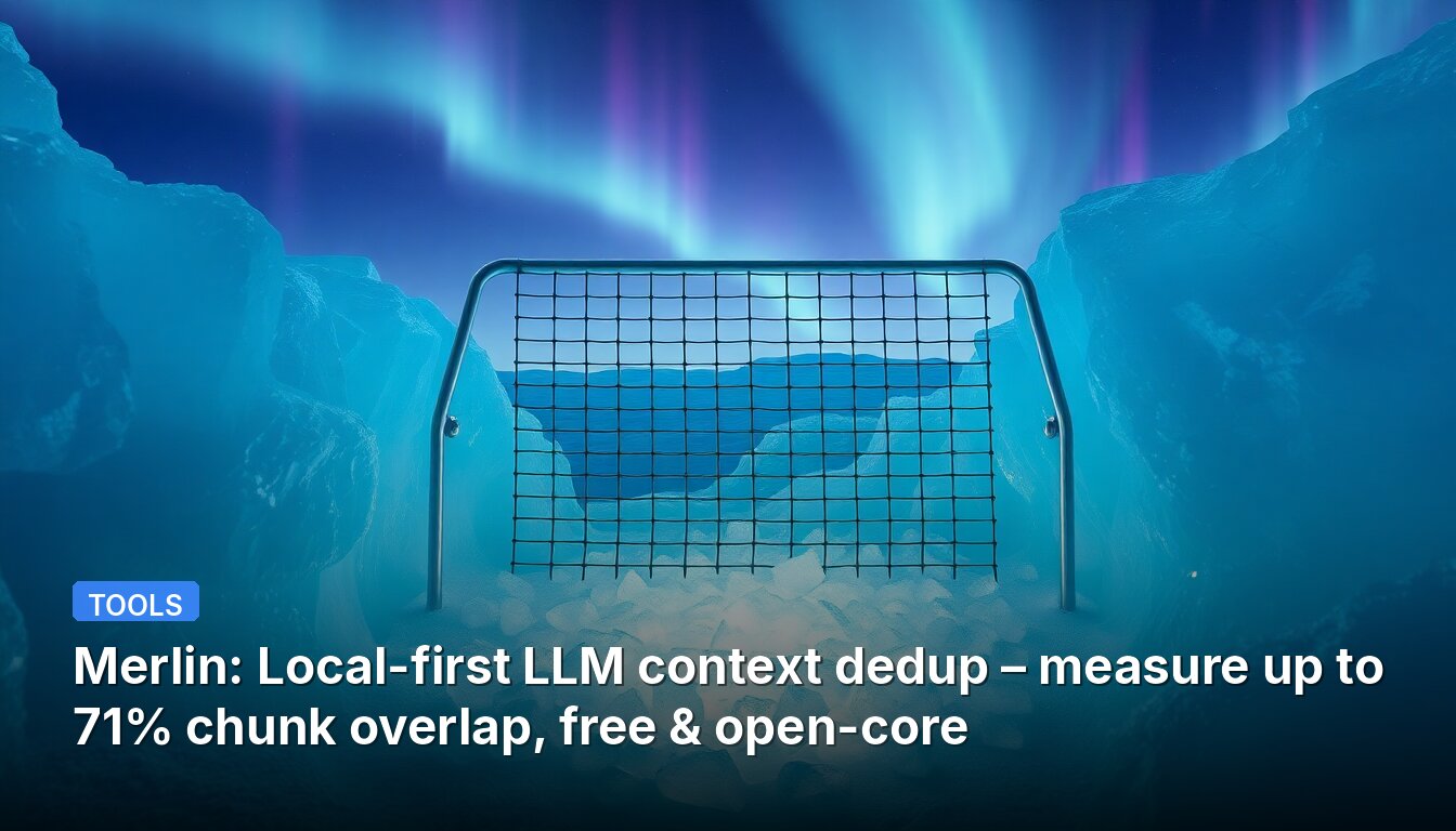 Merlin: Lokaler LLM-Kontext-Dedup – misst bis zu 71% Chunk-Überlappung, kostenlos & Open-Core