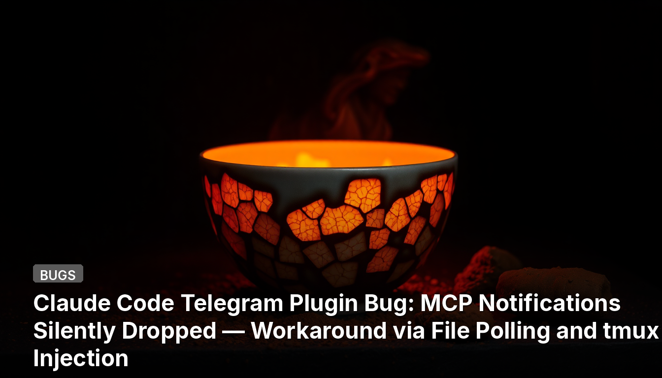 Bug do Plugin Claude Code Telegram: Notificações MCP Descartadas Silenciosamente — Solução via Polling de Arquivos e Injeção no tmux
