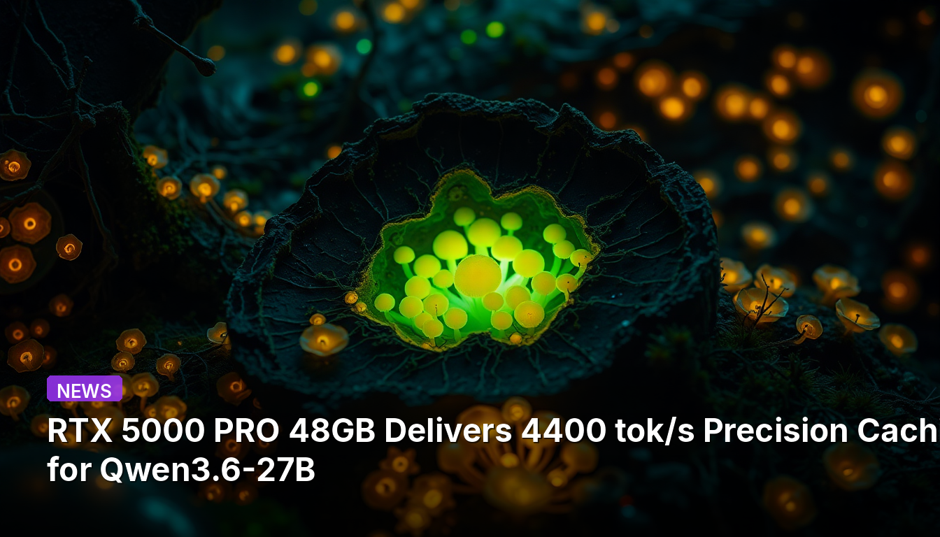RTX 5000 PRO 48GB offre un cache de précision de 4400 tok/s pour Qwen3.6-27B