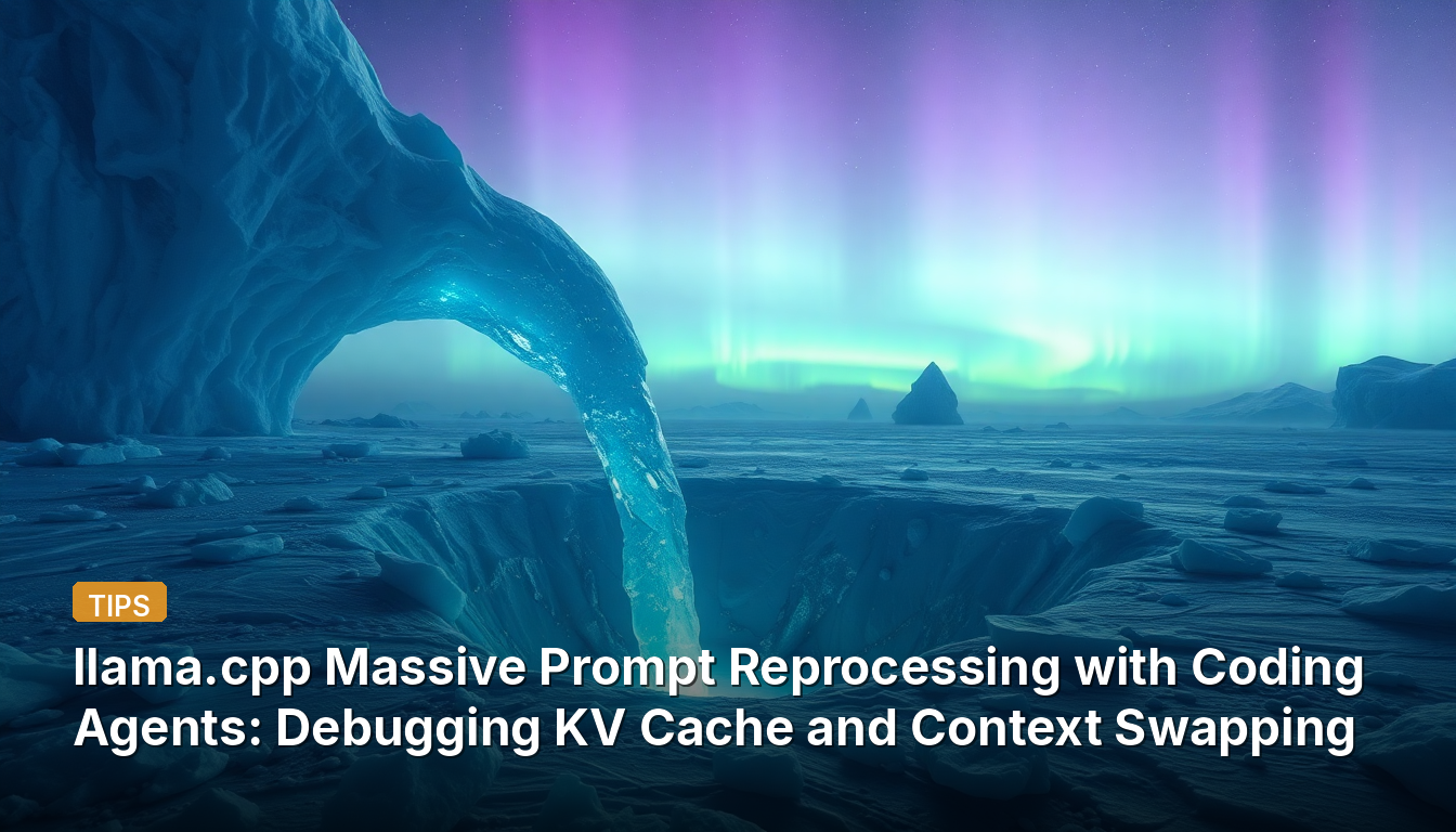llama.cpp Массовая повторная обработка запросов с помощью кодовых агентов: отладка KV-кэша и обмена контекстом