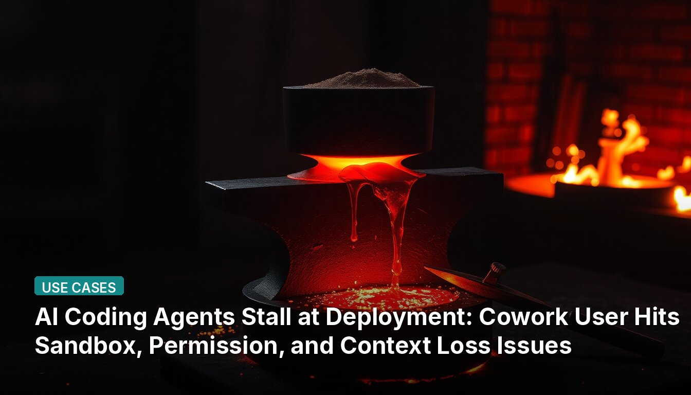 AI Coding Agents Stall at Deployment: Cowork User Hits Sandbox, Permission, and Context Loss Issues