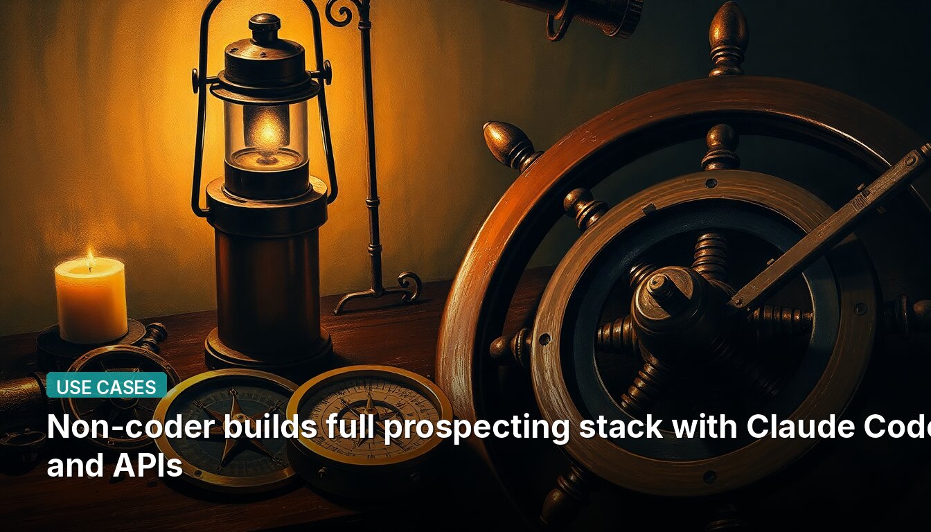 Non-coder builds full prospecting stack with Claude Code and APIs