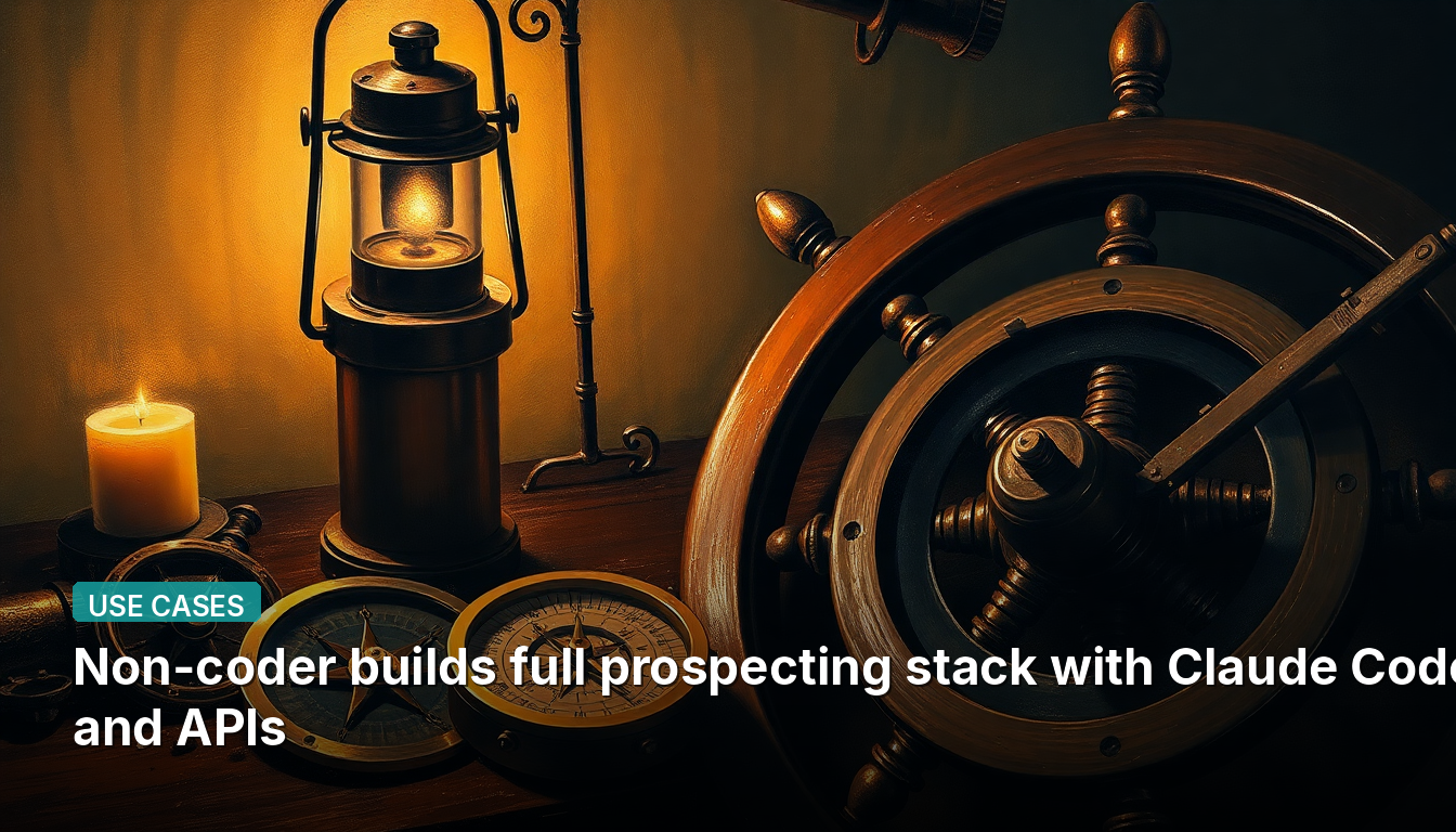 Un non-codeur construit une pile de prospection complète avec Claude Code et des API